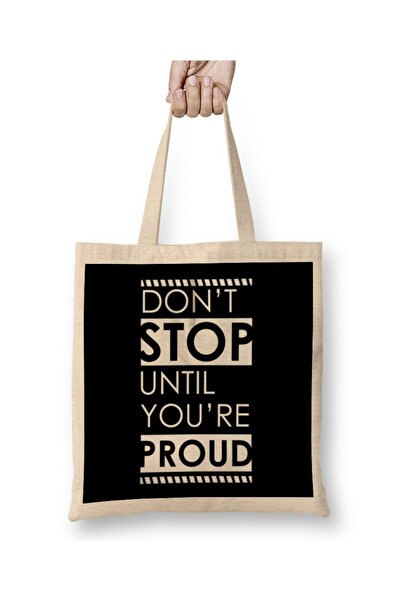 Baskı Dükkanı Citatovi Ne Zaustavljaju Tkaninu Torba Duga Sa ručkom