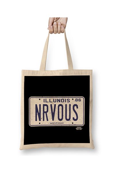 Baskı Dükkanı Υφασμάτινη τσάντα πινακίδας Ferris Bueller Nrvous με μακριά λαβή