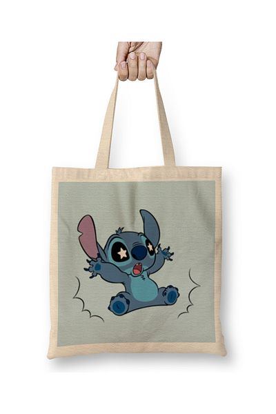 Baskı Dükkanı Geantă de pânză Stitch Rapture cu mâner lung