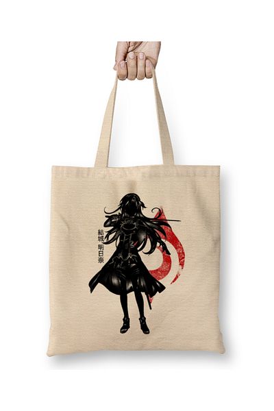 Baskı Dükkanı Crimson Female Gamer υφασμάτινη τσάντα με μακριά λαβή