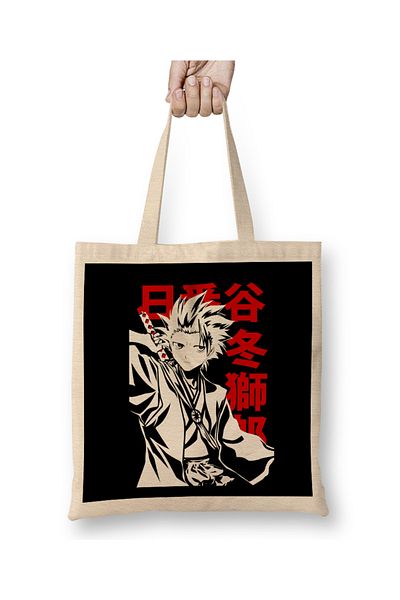 Baskı Dükkanı Anime Toshiro Hitsugaya Bleach υφασμάτινη τσάντα με μακριά λαβή