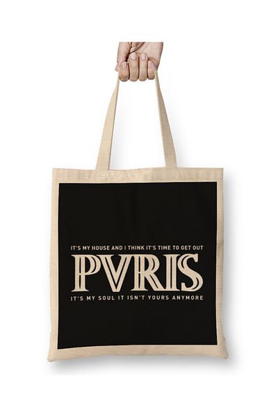 Baskı Dükkanı Υφασμάτινη τσάντα Pvris My House 01 με μακριά λαβή