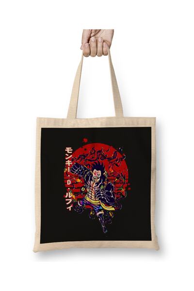 Baskı Dükkanı One Piece Luffy Gear Fourth Cloth Torba Long Sa ručkom