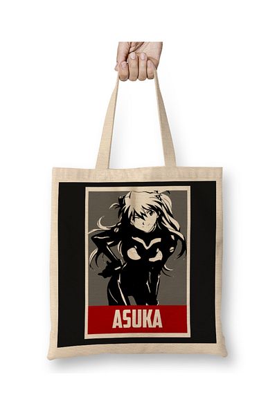 Baskı Dükkanı Υφασμάτινη τσάντα Asuka Langley Evangelion με μακριά λαβή