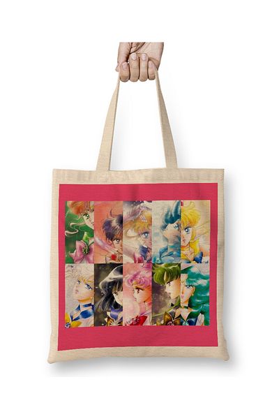 Baskı Dükkanı Geantă din pânză Sailor Moon Sailor Of The Universe cu mâner lung