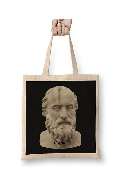 Baskı Dükkanı Υφασμάτινη τσάντα Diogenes με μακριά λαβή