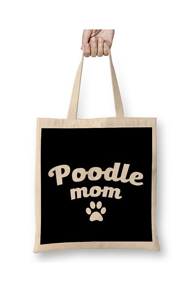 Baskı Dükkanı Geantă Poodle Mom 01 cu mâner lung