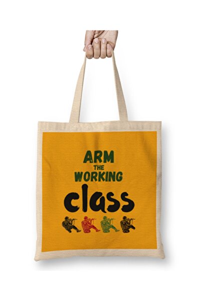 Baskı Dükkanı Naoružaj radničku klasi - Poklon tkanina za ruke Torba Dugačka ...
