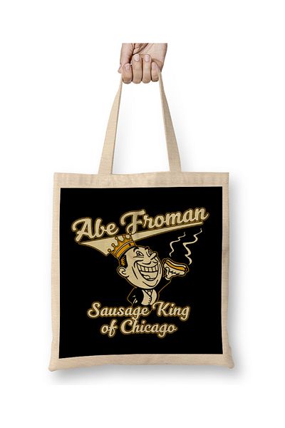 Baskı Dükkanı Υφασμάτινη τσάντα Ferris Bueller Sausage King Of Chicago με μακριά λαβή