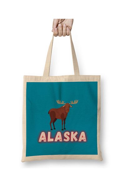 Baskı Dükkanı Υφασμάτινη τσάντα Alaska με μακριά λαβή