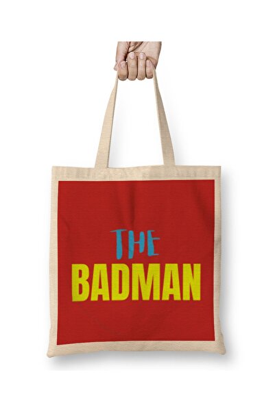 Baskı Dükkanı THE BADMAN Tkanina Torba Duga Sa ručkom
