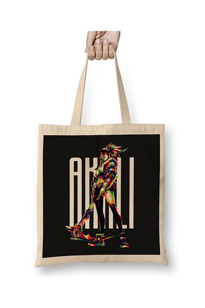 Baskı Dükkanı Akali Pop Art υφασμάτινη τσάντα με μακριά λαβή