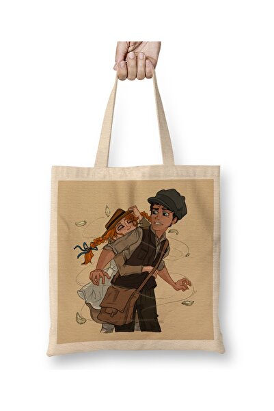 Baskı Dükkanı Fan Art citat Anne sa slovom E, platno Torba dugo Sa ručkom
