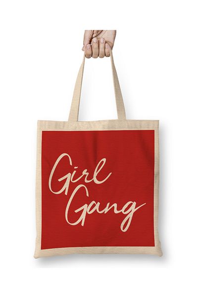 Baskı Dükkanı Υφασμάτινη τσάντα Girl Gang με μακριά λαβή