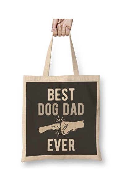 Baskı Dükkanı Najbolji pseći tata ikada 014 Tkanina Torba Dugačka Sa ručkom