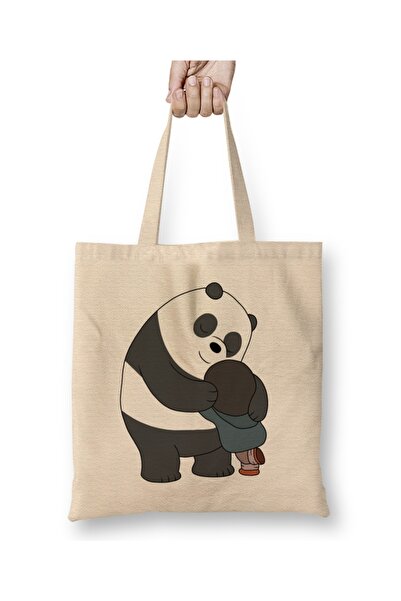 Baskı Dükkanı Panda i Chloe We Bare Bears torba sa dugim ručkom