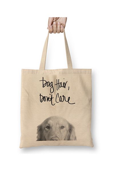Baskı Dükkanı Păr de câine Dont Care Gifts For Everyone 01 Geantă de pânză Mâner lung