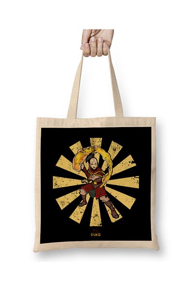 Baskı Dükkanı Zuko Retro Japanese Avatar The Last Airbender υφασμάτινη τσάντα με μακριά λαβή