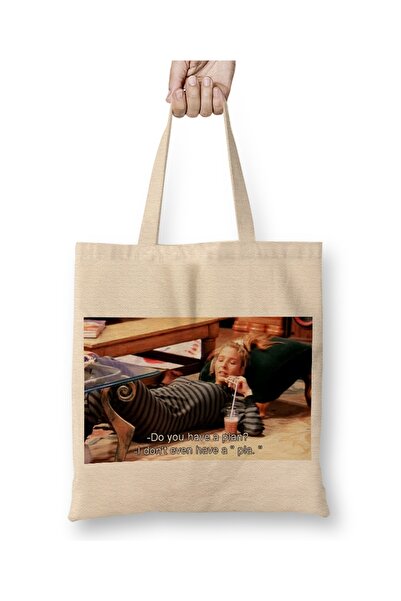 Baskı Dükkanı حقيبة قماش فريندز 03 بمقبض طويل