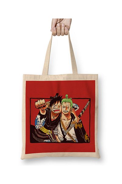 Baskı Dükkanı Luffy One Piece Zoro And Luffy 01 υφασμάτινη τσάντα μακριά λαβή