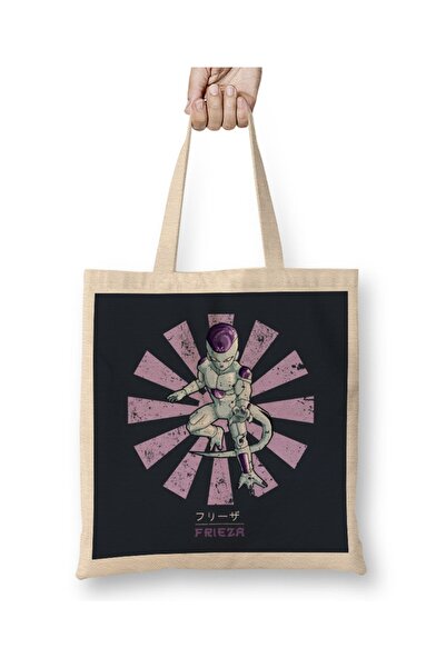 Baskı Dükkanı Frieza Retro Japanski Dragon Ball Z Bez Torba Dugi Sa ručkom
