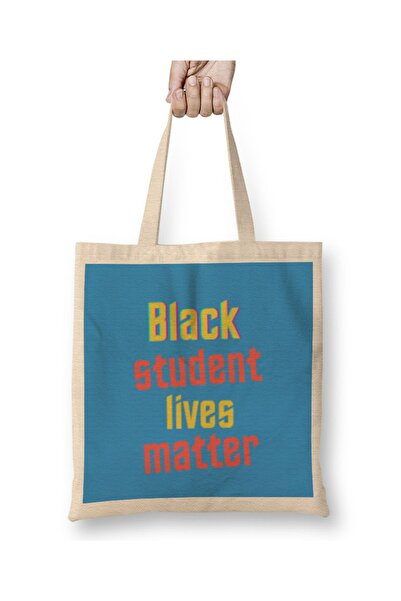 Baskı Dükkanı Crna majica "Black Student Lives Matter" Torba Duga Sa ručkom