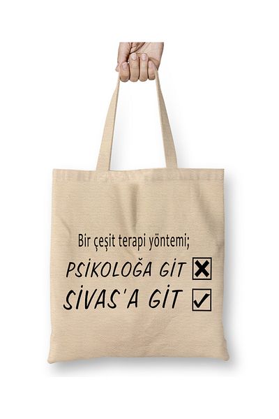 Baskı Dükkanı O varietate de management terapeutic Du-te la psiholog Du-te la Sivasa Geanta de pânză cu mâner lung