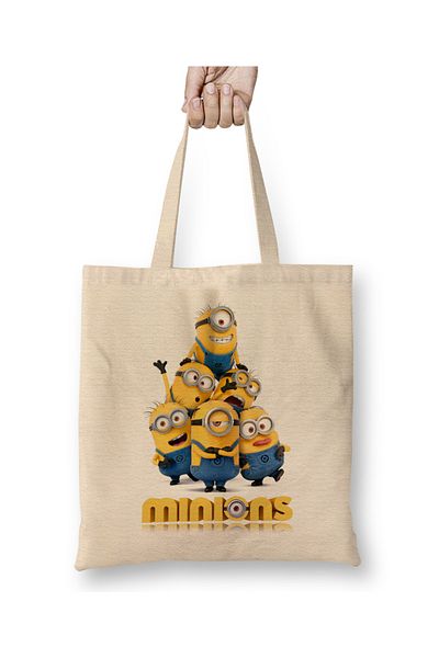 Baskı Dükkanı Υφασμάτινη τσάντα Minion Minions με μακριά λαβή