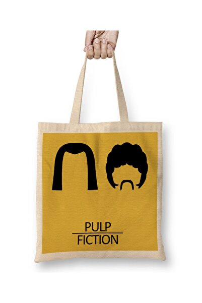 Baskı Dükkanı Pulp Fiction Frizure Filmska Silueta Tkanina Torba Duga Sa ručkom