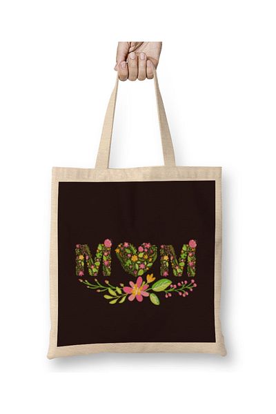 Baskı Dükkanı Mothers Day 2021 Mimi Life is The Best Life υφασμάτινη τσάντα με μακριά λαβή