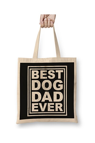 Baskı Dükkanı Najbolji pseći tata ikada 011 Tkanina Torba Duga Sa ručkom