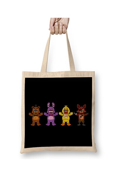 Baskı Dükkanı Fnaf Chibi Five Nights at Freddy's Tkanina Torba Duga Sa ručkom