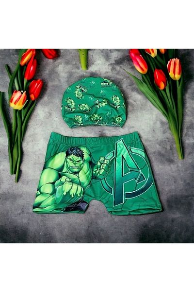 Rs Ramuni Men's Shorts Bone Swimsuit Set-Hulk