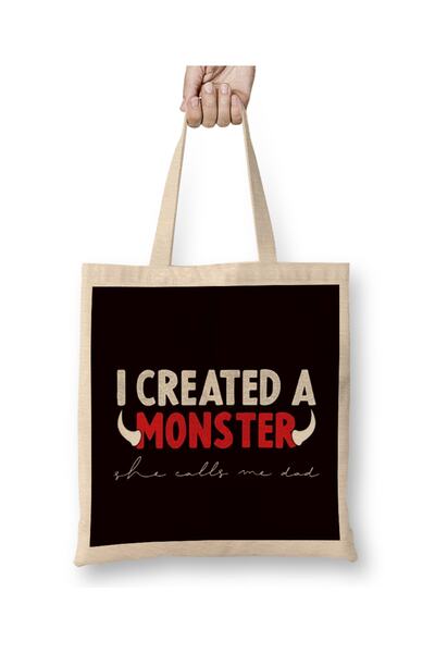 Baskı Dükkanı Čudovište Ćerka Otac Tata Tata Tata Tata Djed Tata Odjeća Torba...