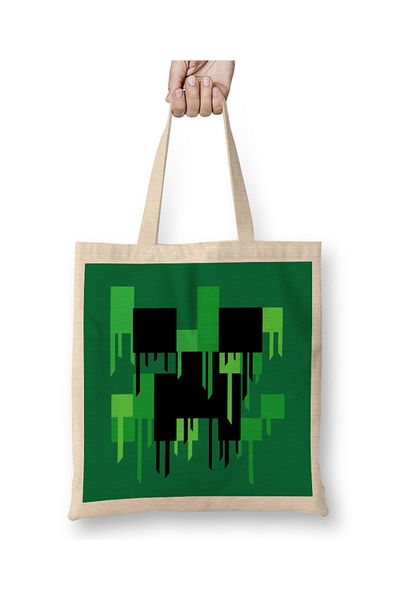 Baskı Dükkanı Υφασμάτινη τσάντα Melting Creeper 01 με μακριά λαβή