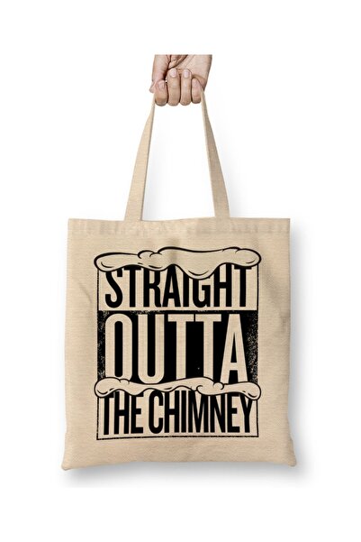 Baskı Dükkanı Прямо з димаря Різдво Без сумки З довгою ручкою