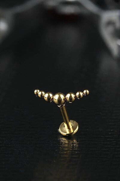 depozoom Yedi Top Gökkuşağı Kıkırdak Helix Cerrahi Çelik Piercing