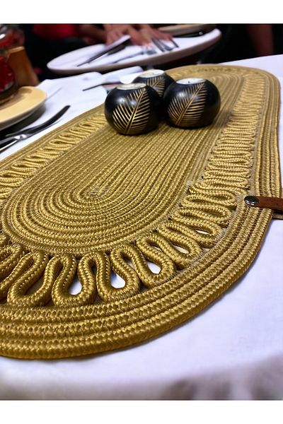 MaVaux Модерна естествена юта, шарени, ракита, подложка, маса, масичка за кафе. 30x80