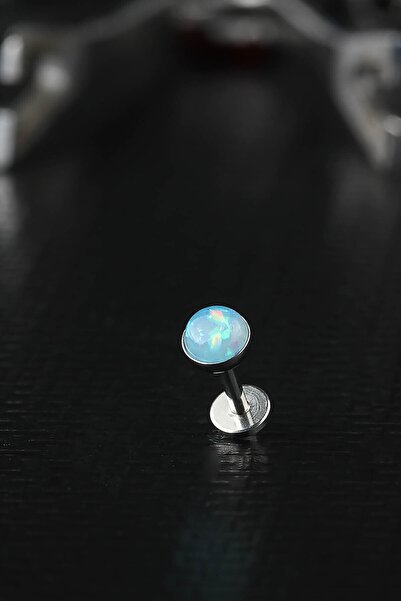 depozoom 4mm Disk Pembe Sedef Cerrahi Çelik Tragus Piercing