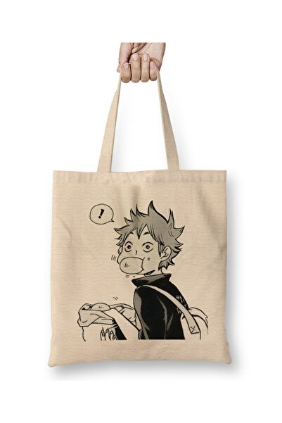 Baskı Dükkanı Hinata Shoyo Haikyuu tkanina Torba duga Sa ručkom