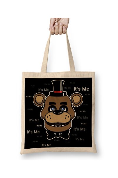 Baskı Dükkanı Five Nights At Freddy's It's Me Golden Freddy Tkanina Torba Dug...