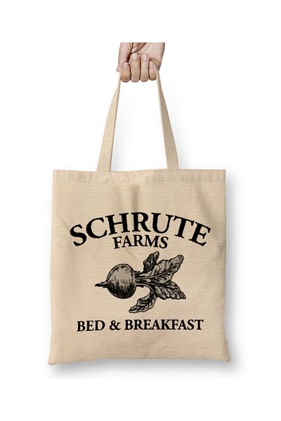 Baskı Dükkanı The Office Schrute Farms Bed & Breakfast 02 Genți de tote cu mâner lung