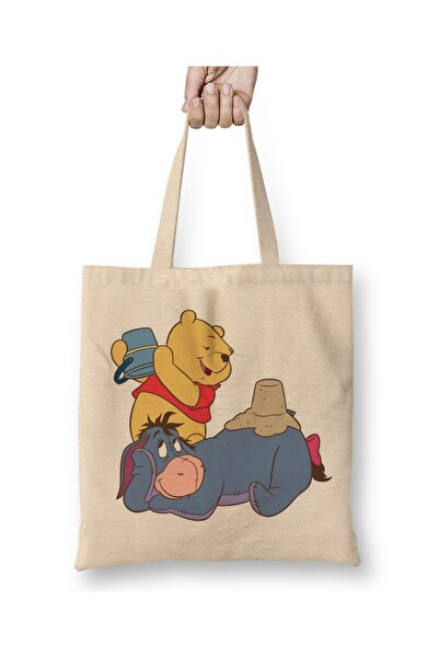Baskı Dükkanı Winnie The Pooh Eeyore 07 υφασμάτινη τσάντα με μακριά λαβή