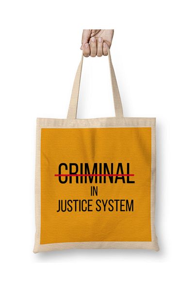 Baskı Dükkanı Criminal In Justice System Black Lives Matter υφασμάτινη τσάντα με μακριά λαβή