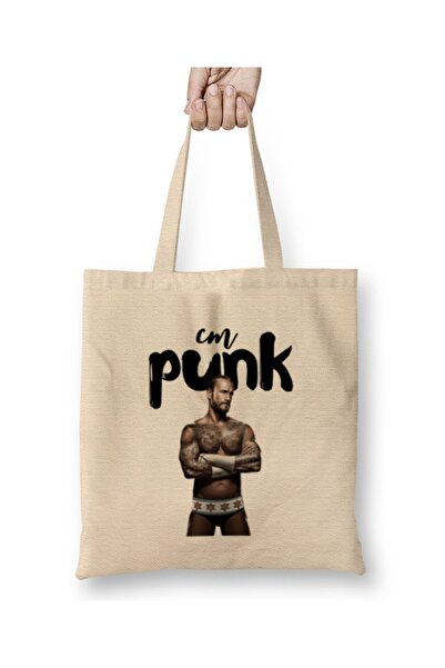 Baskı Dükkanı Cm Punk Cm Punk tkanina Torba duga Sa ručkom