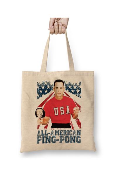 Baskı Dükkanı Forrest Gump Američka tkanina za stoni tenis Torba duga Sa ručkom