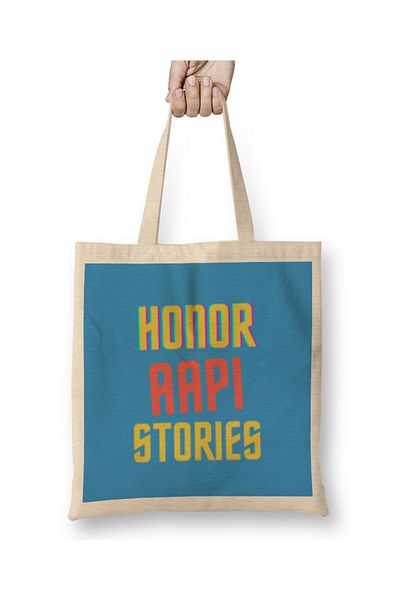 Baskı Dükkanı Υφασμάτινη τσάντα HONOR AAPI STORIES με μακριά λαβή