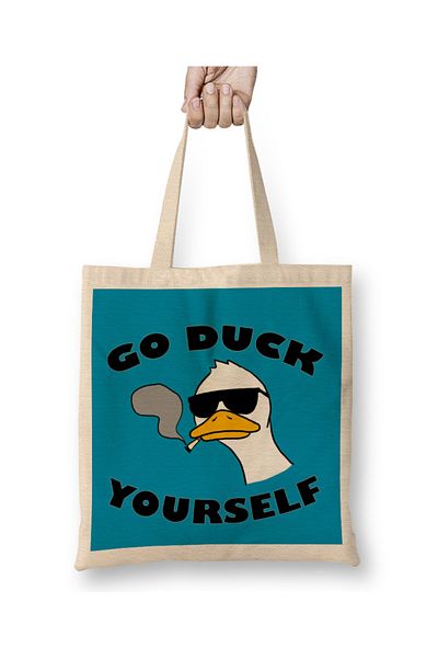 Baskı Dükkanı Go Duck Yourself υφασμάτινη τσάντα με μακριά λαβή