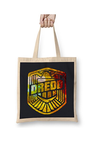 Baskı Dükkanı Sudija Dred Galaksija Silueta Logo Majica Torba Duga Sa ručkom