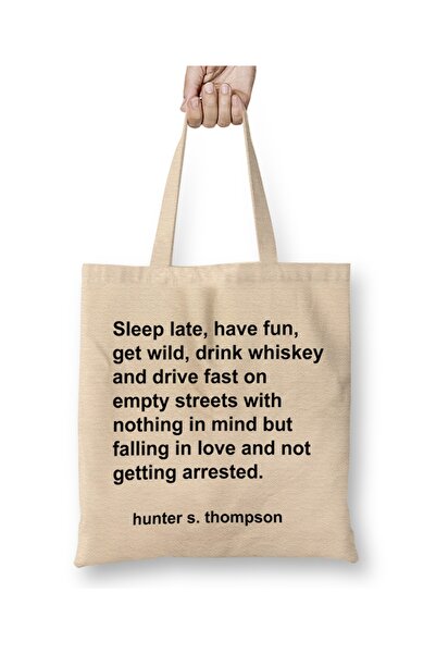 Baskı Dükkanı Hunter S. Thompson citat Spavaj do kasno Zabavljaj se Budi divl...